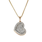 Gold Plated Heart Pendant Charm with CZ | Wholesale Jewelry
