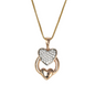 Gold Plated Heart Pendant Charm with CZ | Wholesale Jewelry