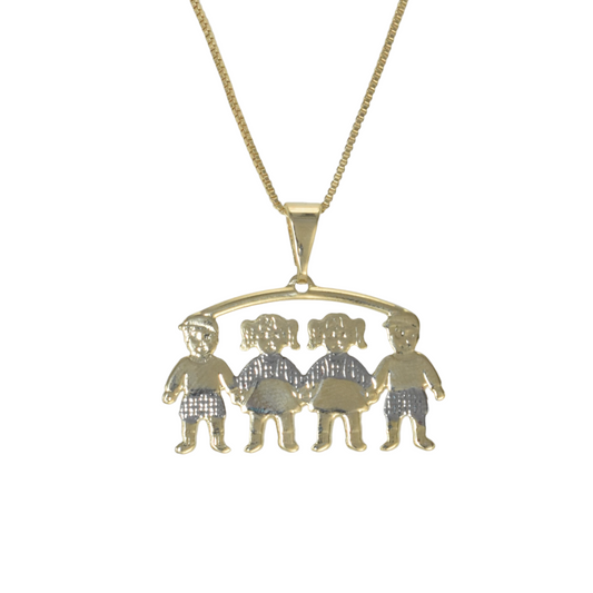 Gold Plated Kids Pendant Charm , Niña/Niño Charm Pendant | Wholesale Jewelry