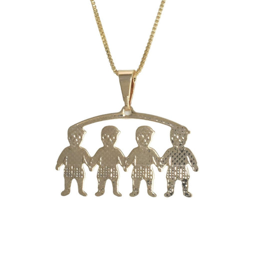 Gold Plated Kids Pendant Charm , Niño/Boys Charm Pendant