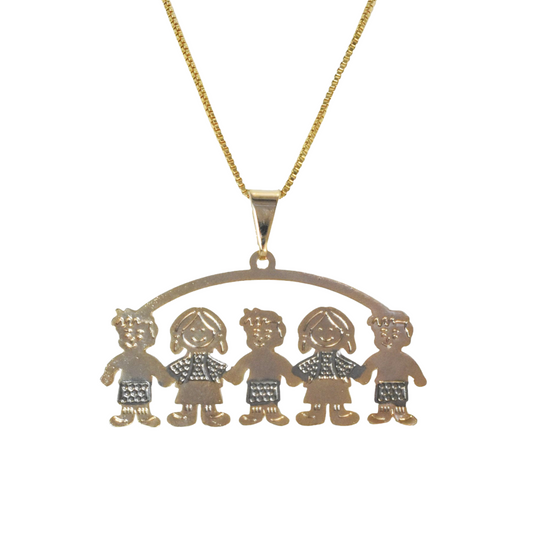 Gold Plated Kids Pendant Charm , Niña/ Niño Charm Pendant | Wholesale Jewelry