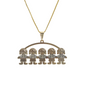 Gold Plated Kids Pendant Charm , Niña Charm Pendant | Wholesale Jewelry
