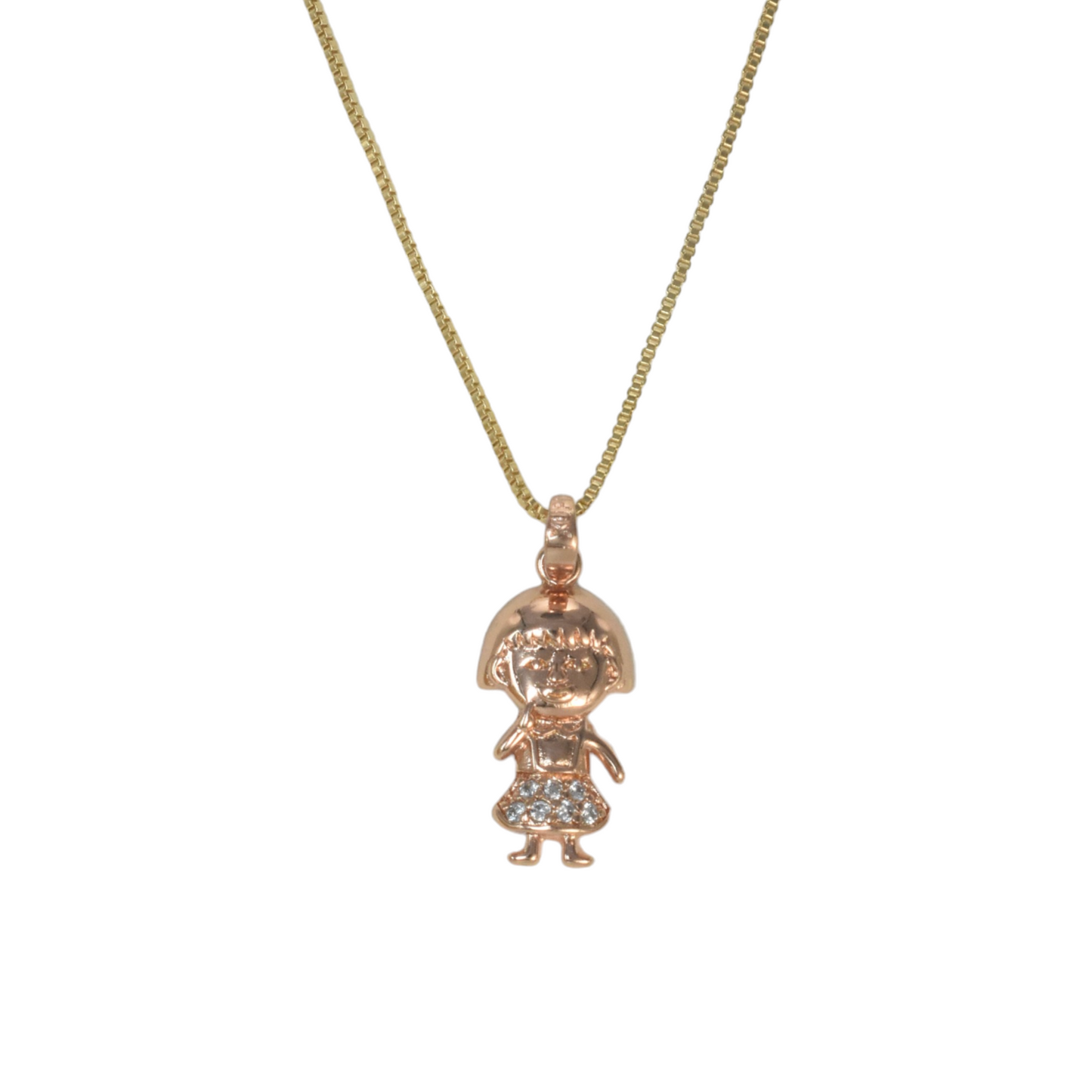 Gold Plated Kids Girls Pendant Charm , Niña Charm Pendant | Wholesale Jewelry