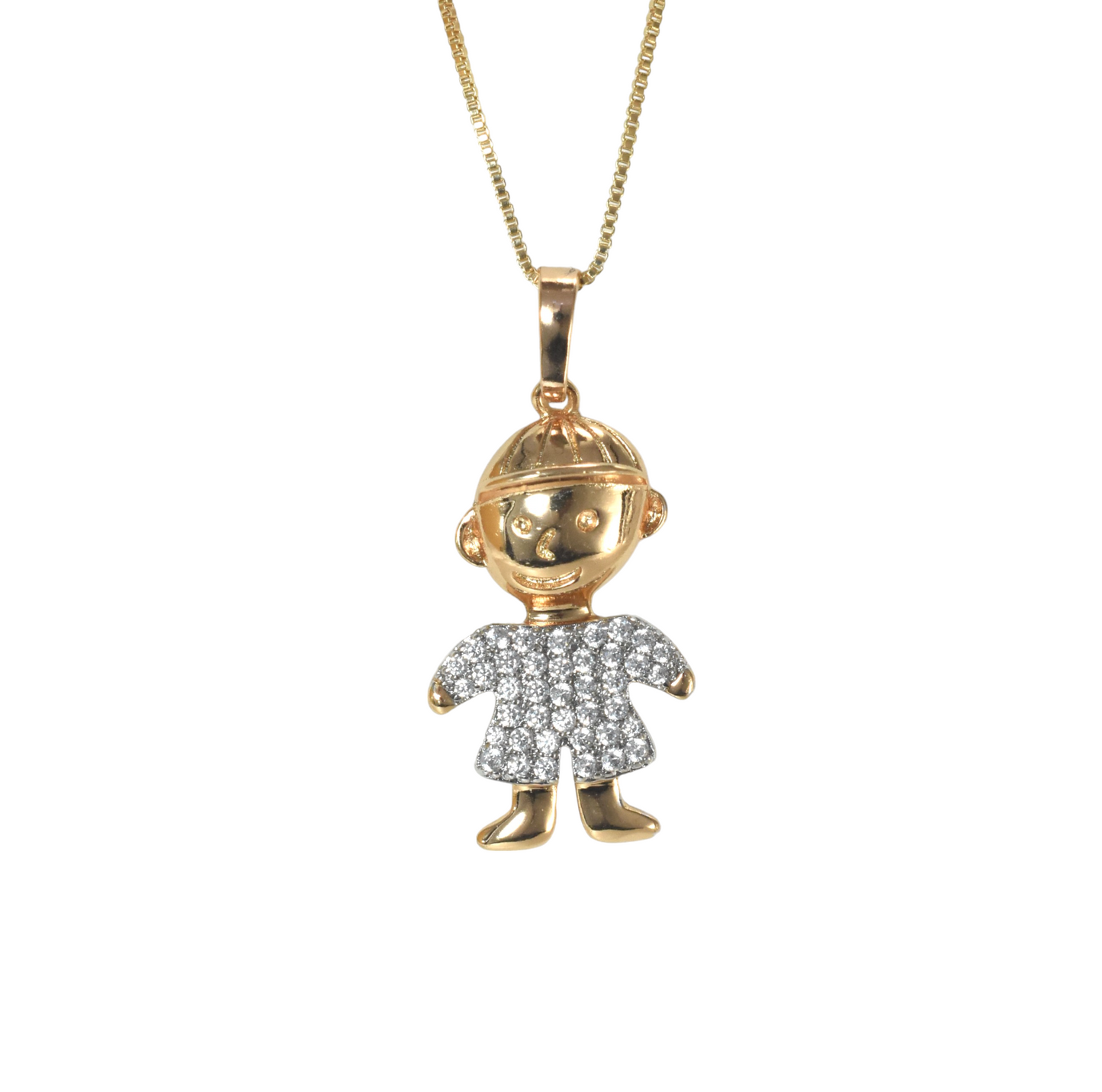 Gold Plated Kids Pendant Charm , Niña/Boy Charm Pendant | Wholesale Jewelry