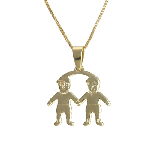 Gold Plated Kids Pendant Charm , Niño/Boys Charm Pendant