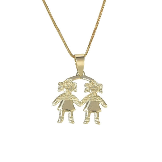 Gold Plated Kids Pendant Charm , Niña/Girls Charm Pendant