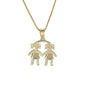 Gold Plated Kids Pendant Charm , Niña/Girls Charm Pendant | Wholesale Jewelry