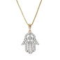 Gold Plated Protection Pendant Charm - Hamsa Hand Charm | Wholesale Jewelry