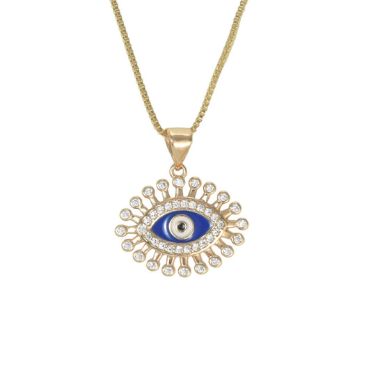 Gold Plated Protection Pendant Charm - Evil Eye Charm | Wholesale Jewelry