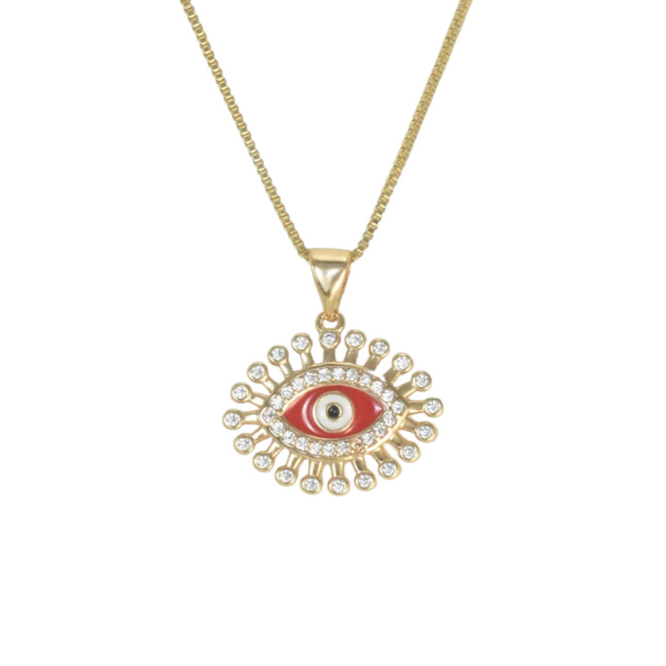 Gold Plated Protection Pendant Charm - Evil Eye Charm | Wholesale Jewelry