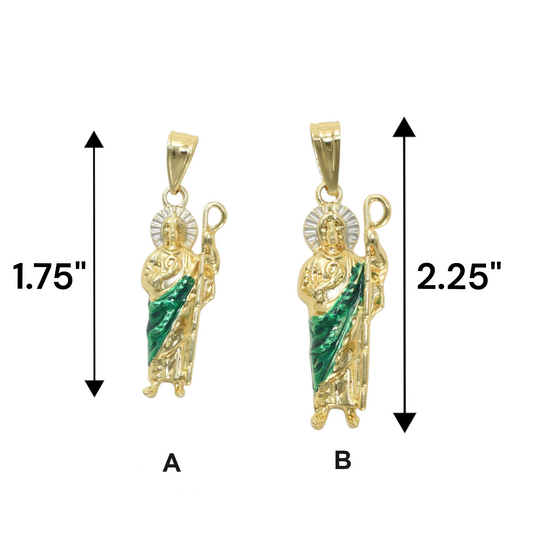 Gold Plated St Judas Pendant | Wholesale Jewelry