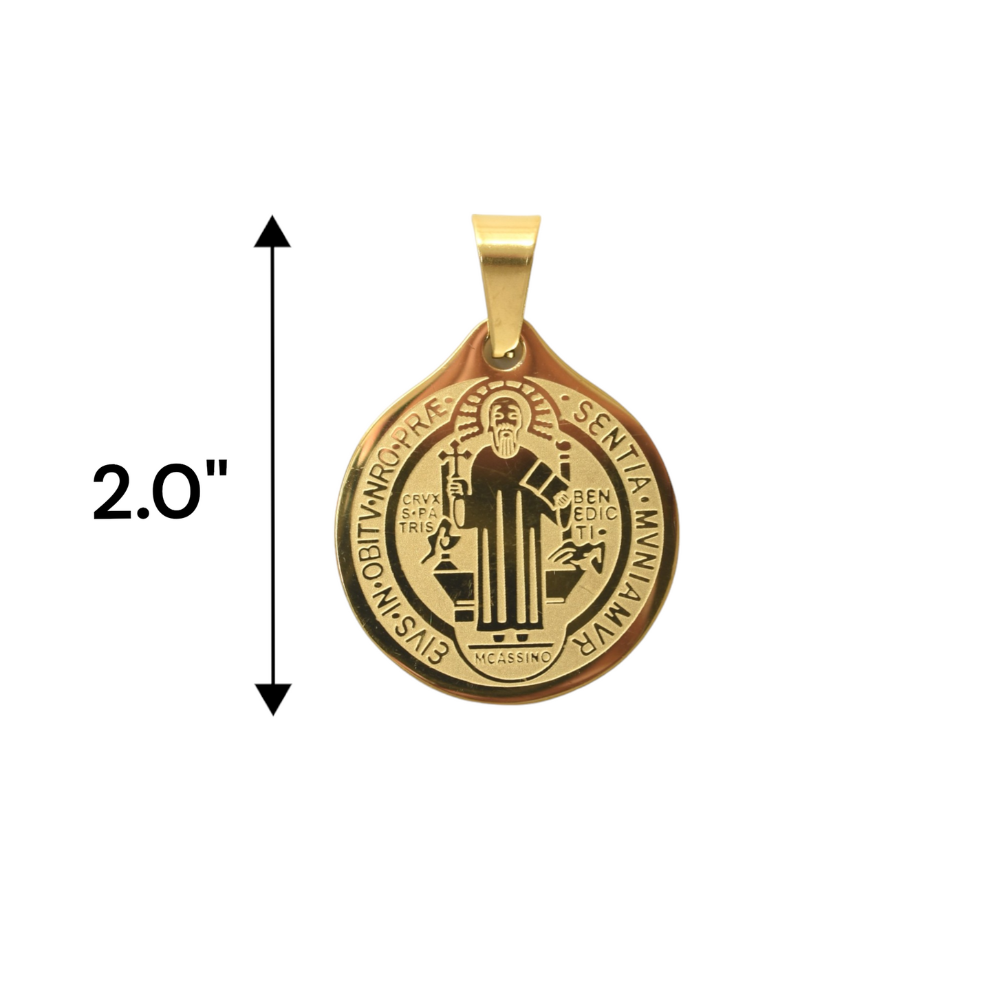 Gold Plated San Benito | Saint benedict medal | Wholesale Jewelry