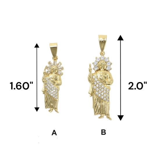 Gold Plated St Judas Pendant | Wholesale Jewelry