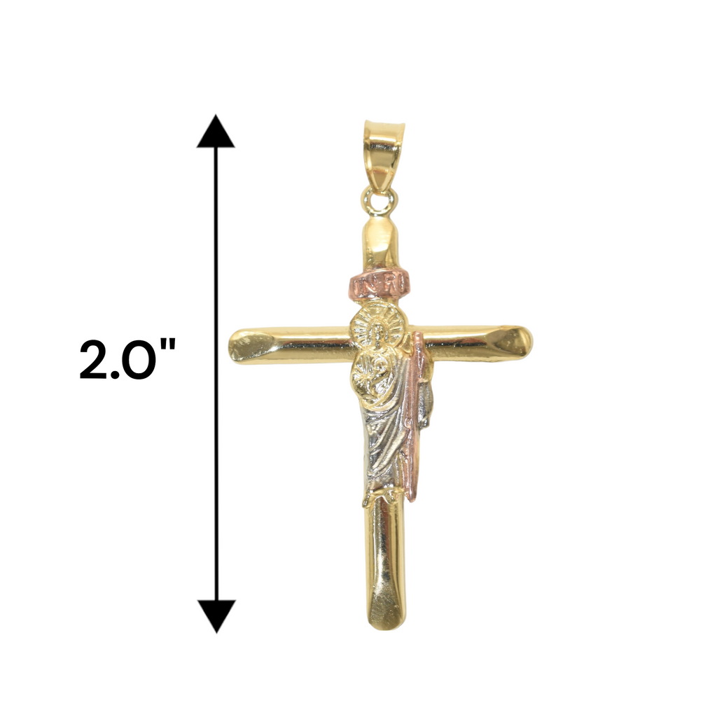 Gold Plated Cross Charm Pendant