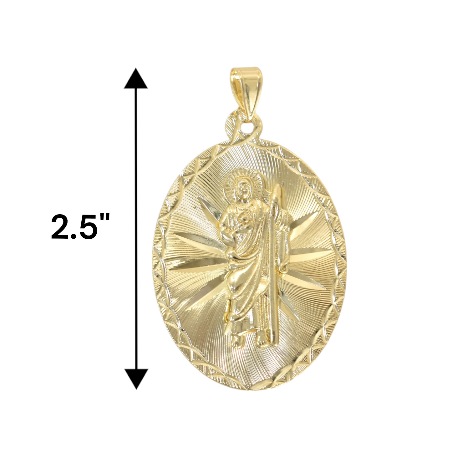 Gold Plated St Judas Pendant Charm | Wholesale Jewelry