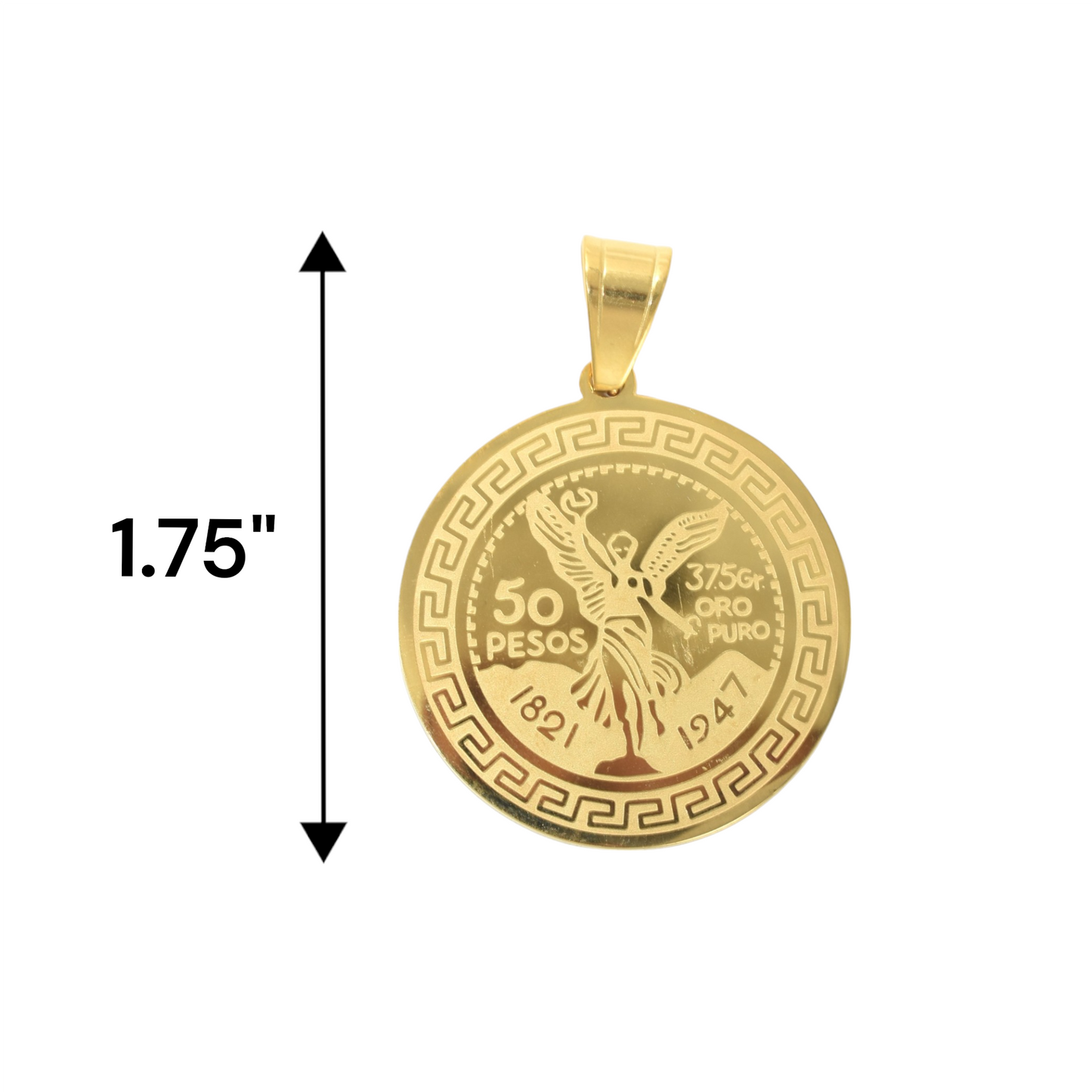 Gold Plated Centanario Pendant Charm | Wholesale Jewelry