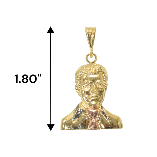 Gold Plated Jesus Mal Verde Pendant Charm | Wholesale Jewelry