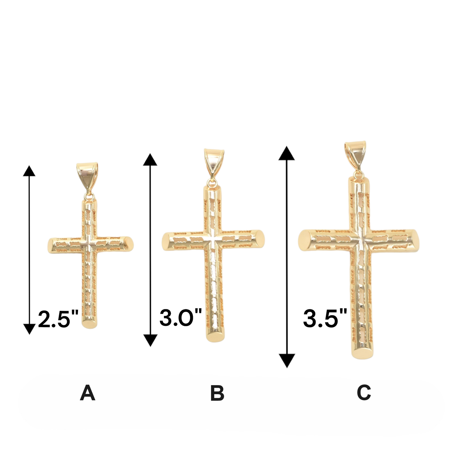 Gold Plated Cross Pendant Charm | Wholesale Jewelry