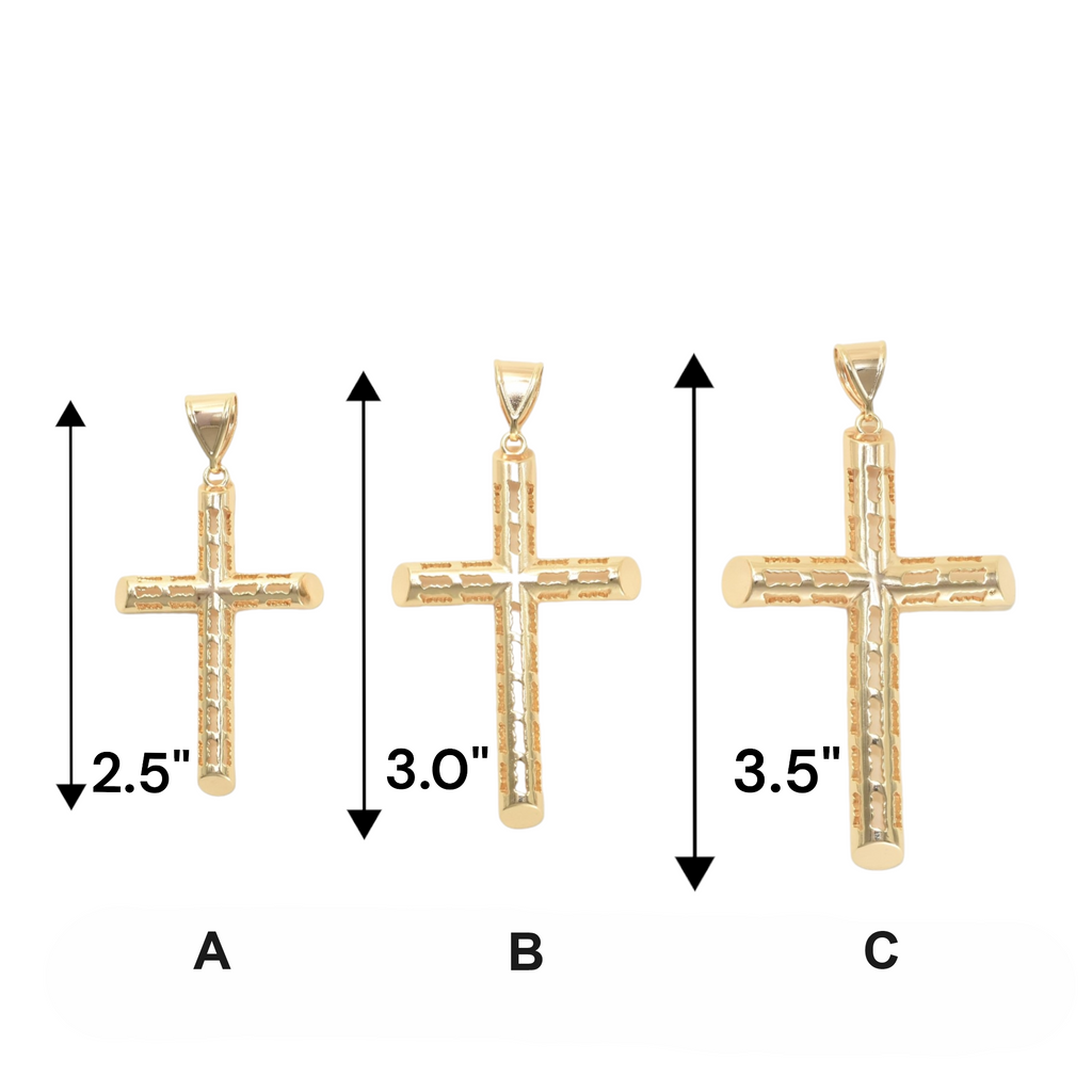 Gold Plated Cross Pendant Charm