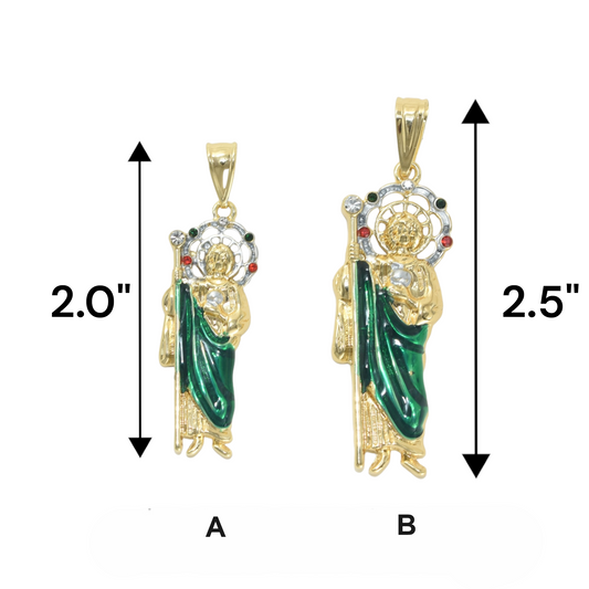 Gold Plated St Judas Pendant Charm | Wholesale Jewelry