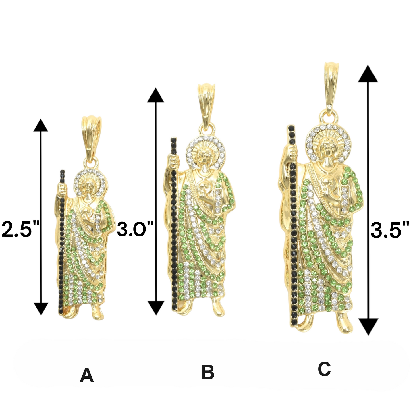 Gold Plated St Judas Pendant Charm | Wholesale Jewelry