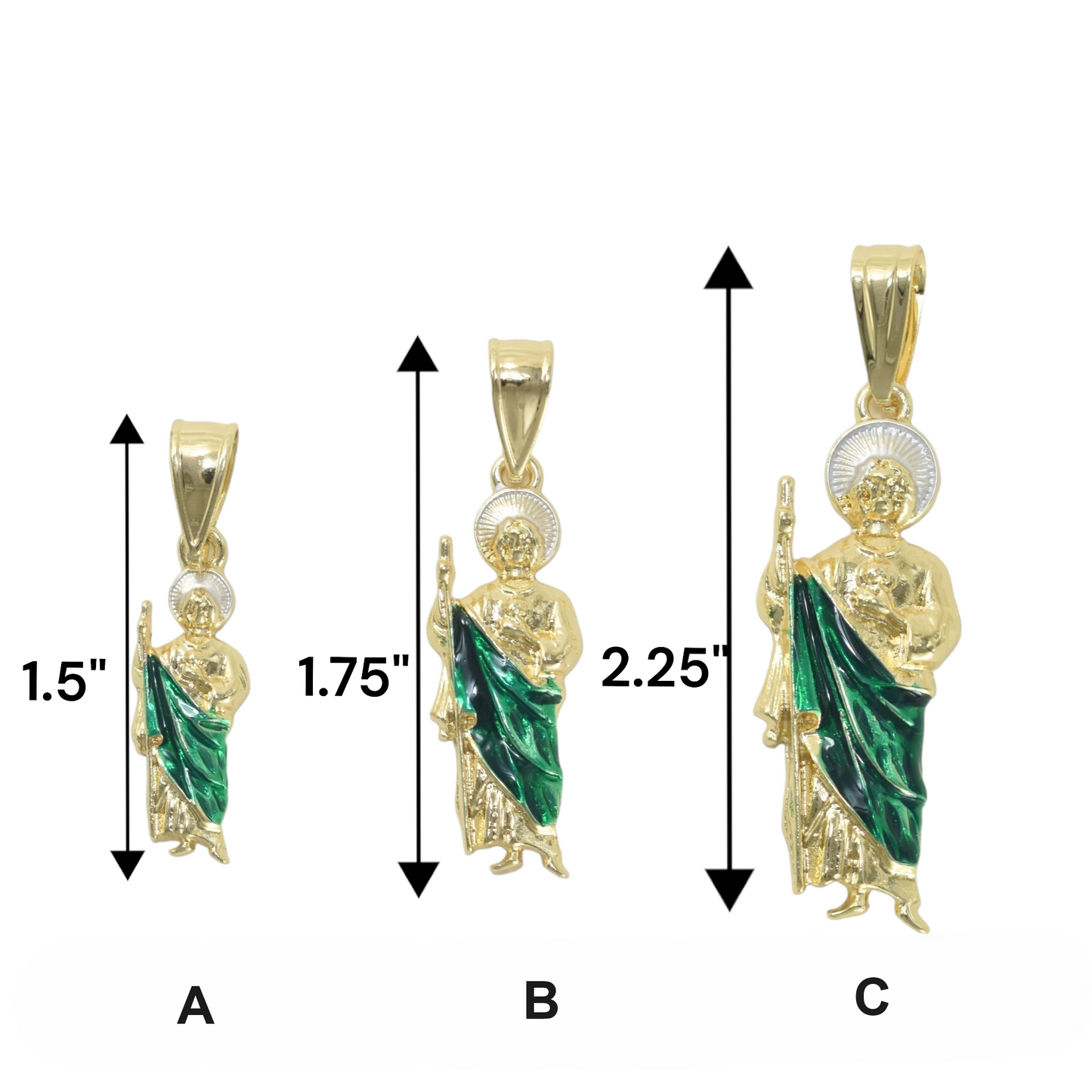 Gold Plated St Judas Pendant Charm | Wholesale Jewelry