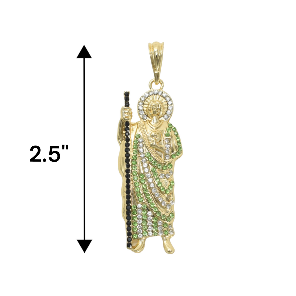 Gold Plated St Judas Pendant with CZ
