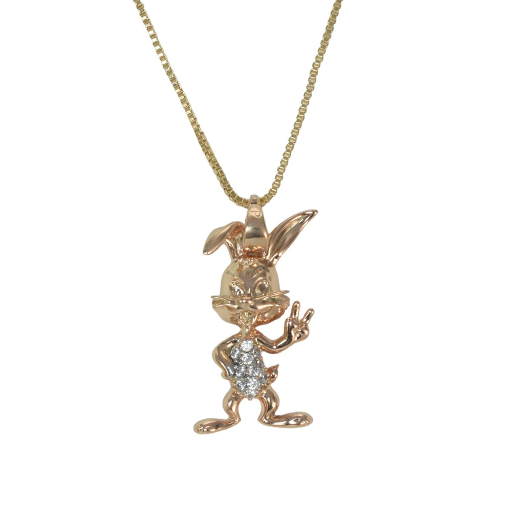 Gold Plated Bunny Pendant Charm