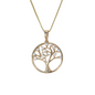 Gold Plated Tree of Life Pendant Charm with CZ | Wholesale Jewelry