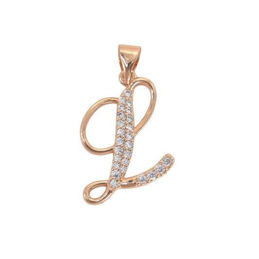 Gold Plated Letter/Initial Pendant L | Wholesale Jewelry