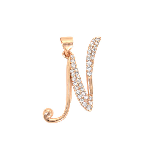 Gold Plated Letter/Initial Pendant N | Wholesale Jewelry