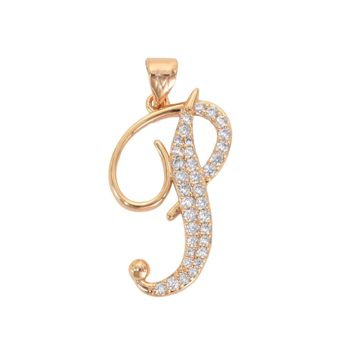 Gold Plated Letter/Initial Pendant P | Wholesale Jewelry