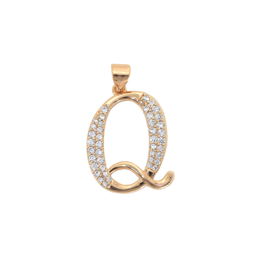 Gold Plated Letter/Initial Pendant Q