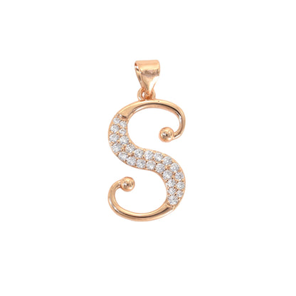 Gold Plated Pendants-Initials Cursive