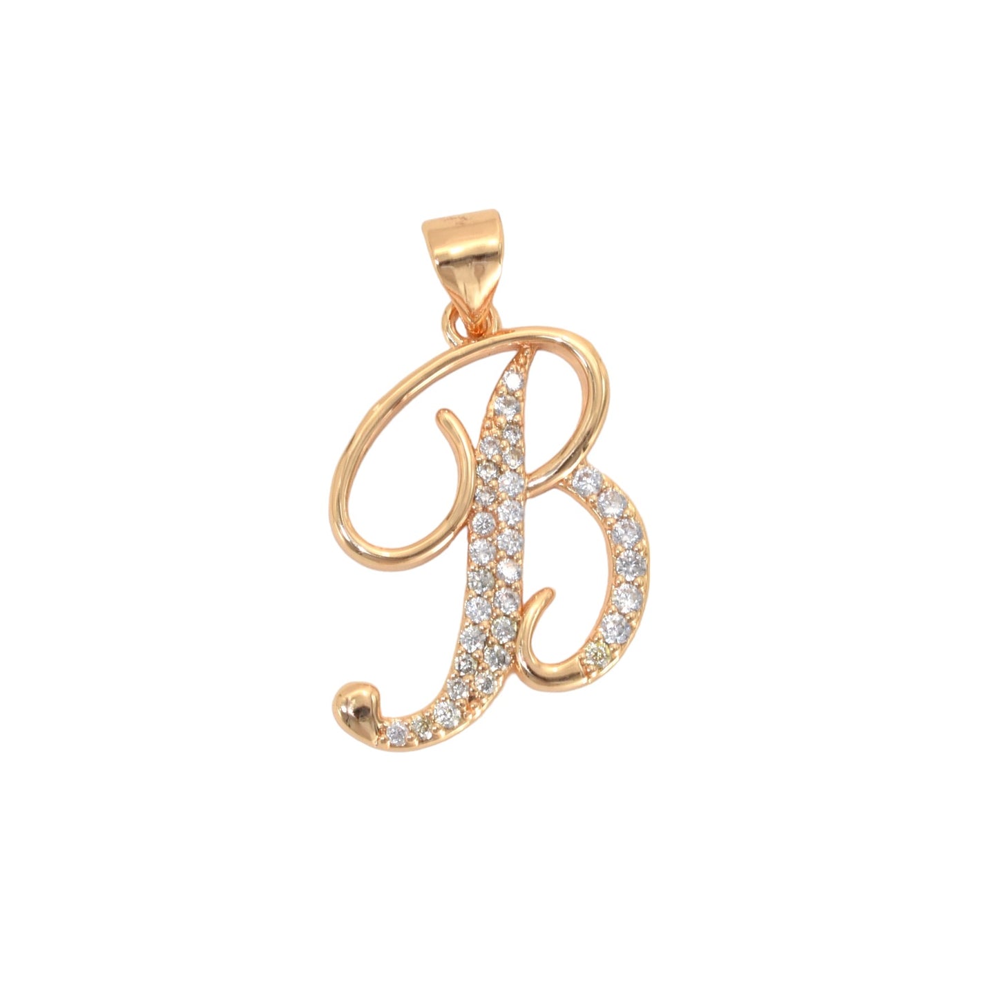 Gold Plated Letter/Initial Pendant B | Wholesale Jewelry