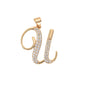 Gold Plated Letter/Initial Pendant U | Wholesale Jewelry
