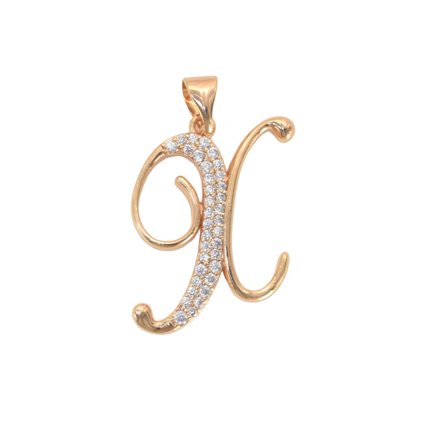 Gold Plated Letter/Initial Pendant X | Wholesale Jewelry