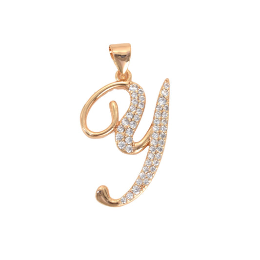 Gold Plated Letter/Initial Pendant Y | Wholesale Jewelry