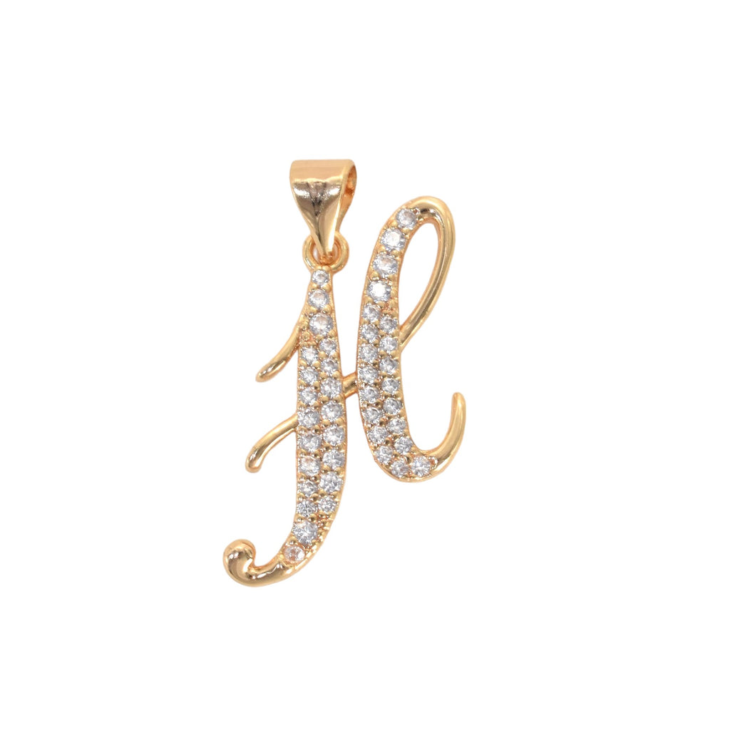 Gold Plated Letter/Initial Pendant H