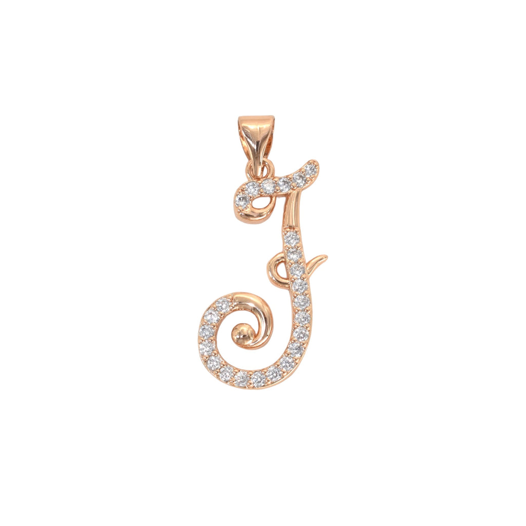 Gold Plated Letter/Initial Pendant J