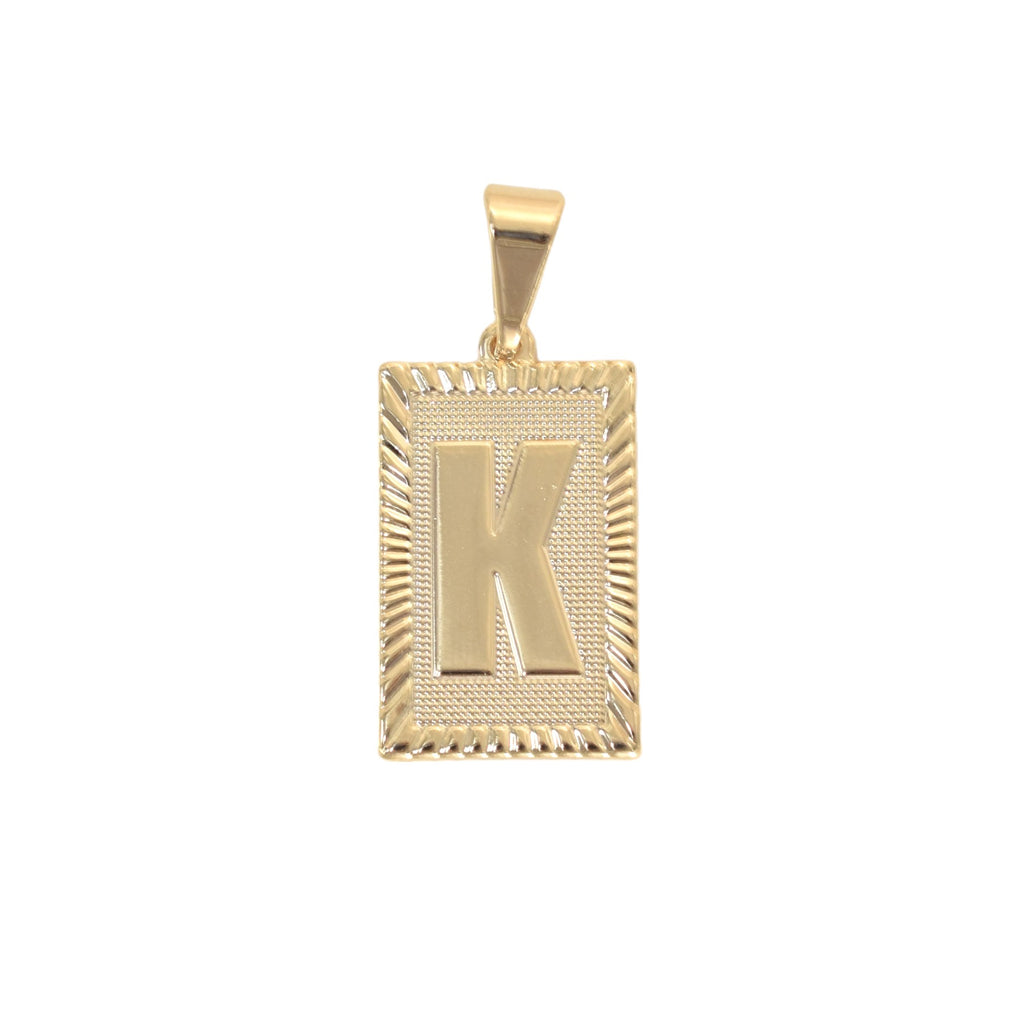 Gold Plated Letter/Initial Pendant K