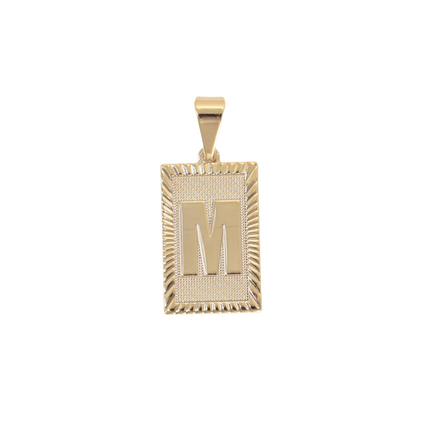 Gold Plated Letter/Initial Pendant M | Wholesale Jewelry