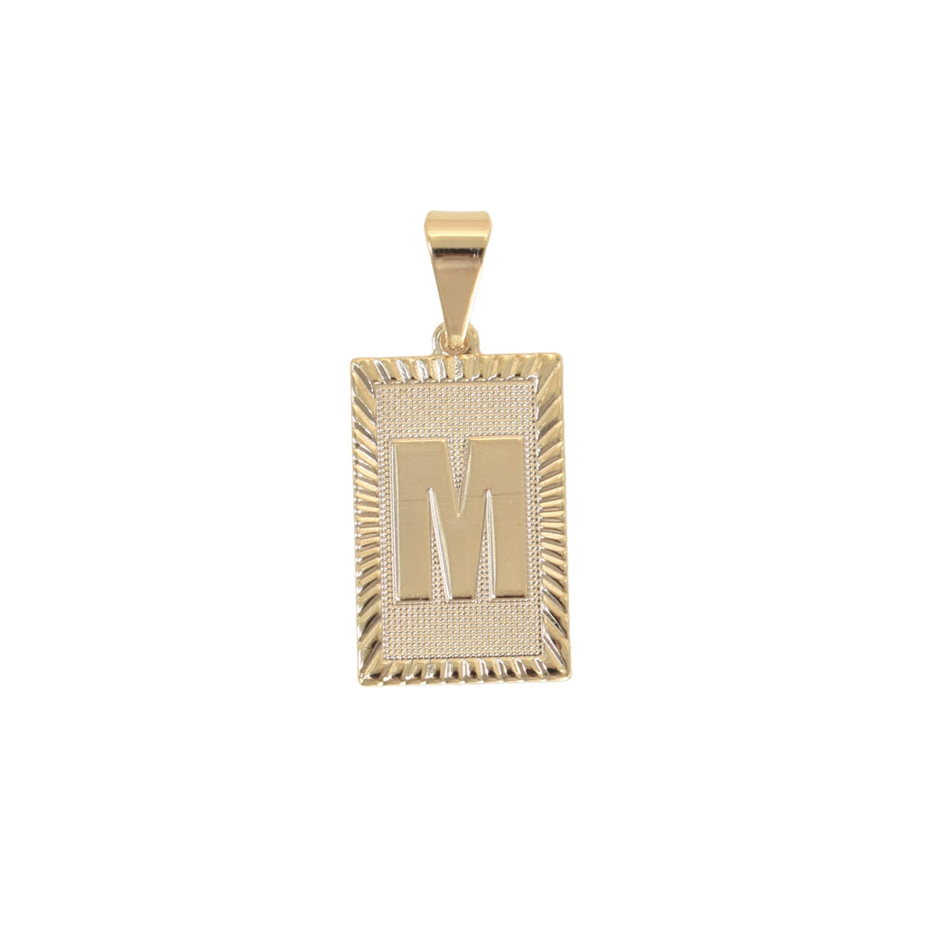 Gold Plated Letter/Initial Pendant M