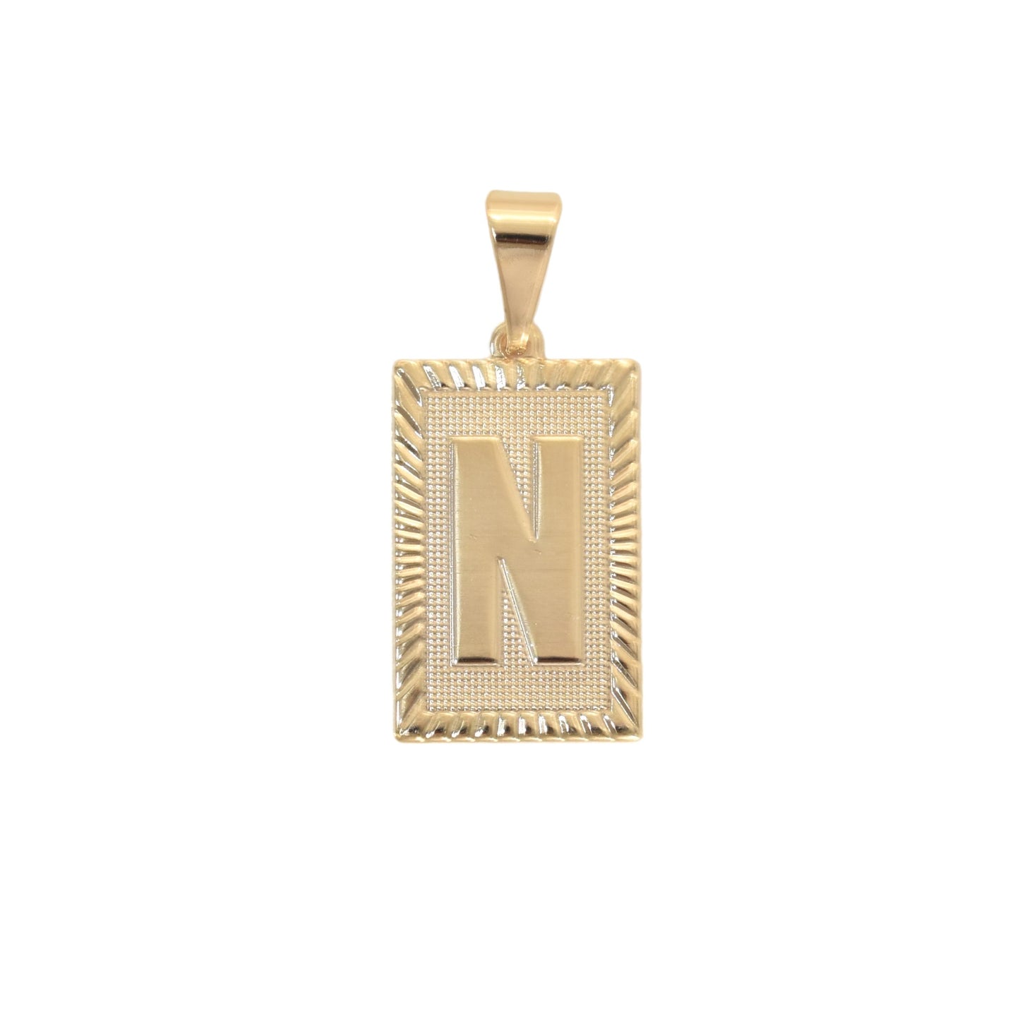 Gold Plated Letter/Initial Pendant N | Wholesale Jewelry