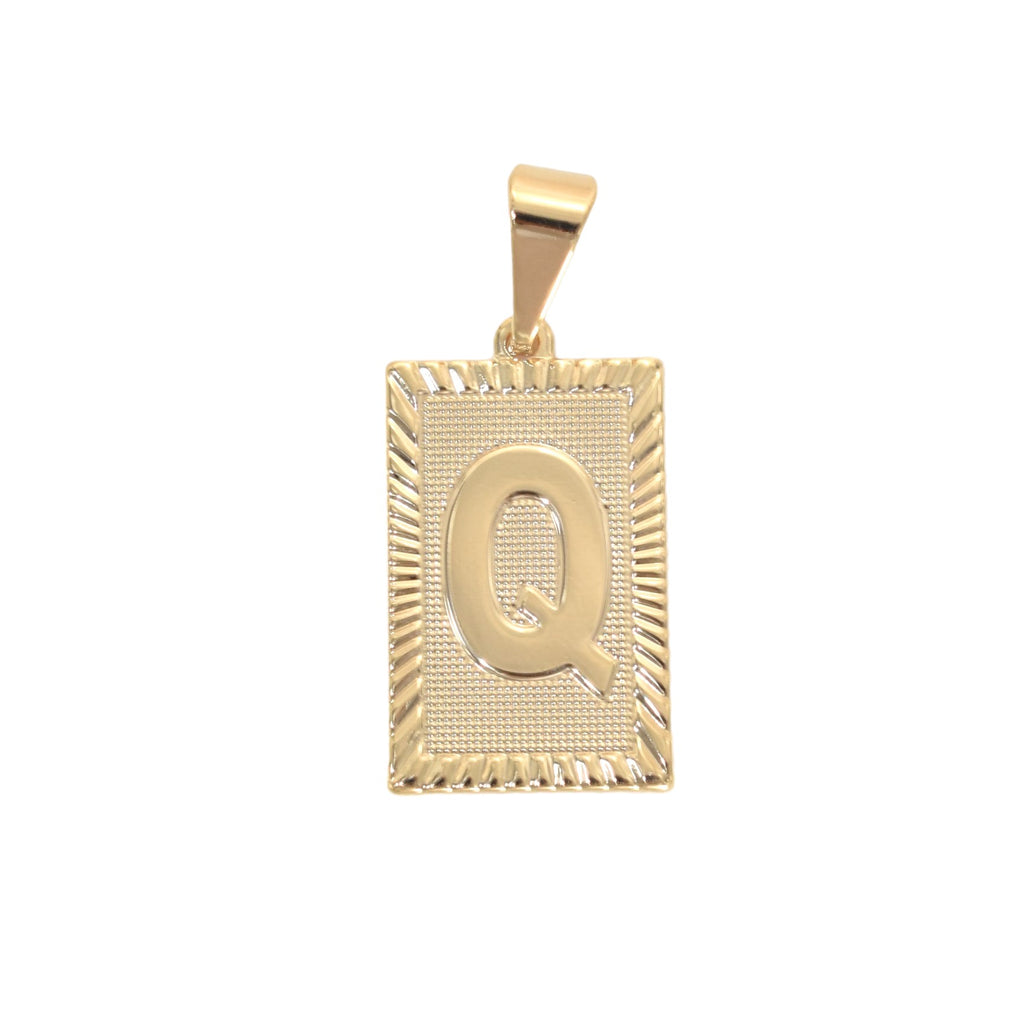Gold Plated Letter/Initial Pendant Q
