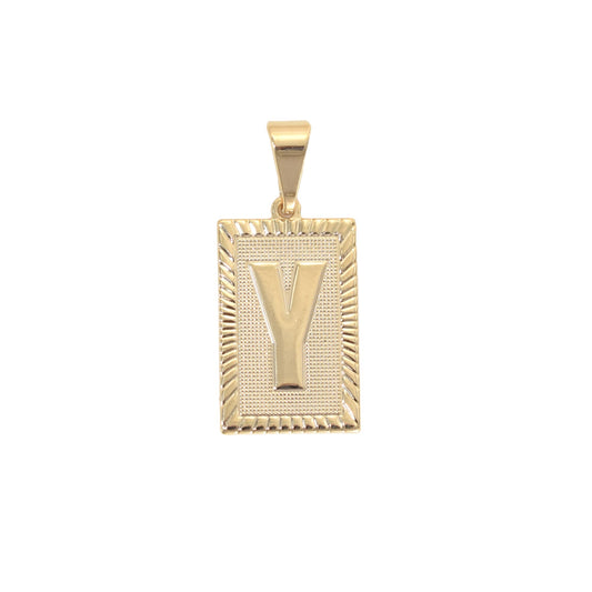 Gold Plated Letter/Initial Pendant Y