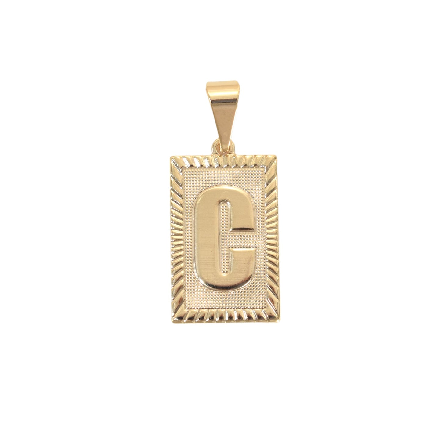 Gold Plated Letter/Initial Pendant C | Wholesale Jewelry