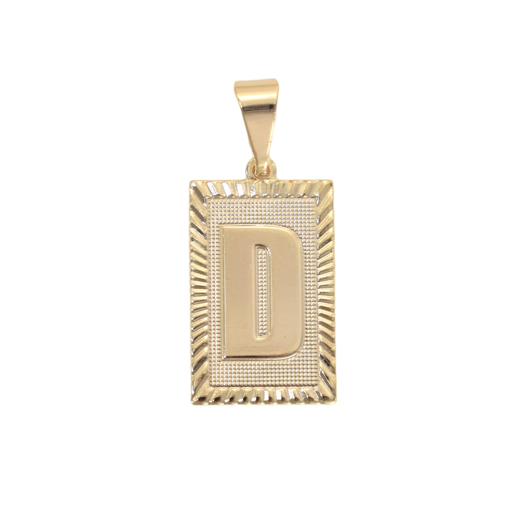 Gold Plated Letter/Initial Pendant D