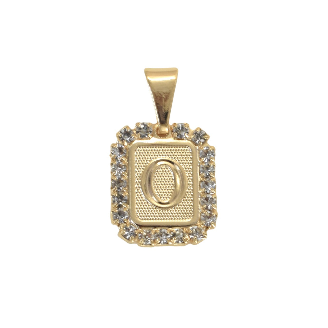 Gold Plated Pendant-Initials Square