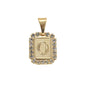 Gold Plated Pendant-Initials Square